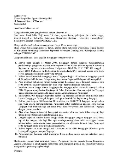 gugat cerai mega iskanti ditipu suami|Contoh Surat Gugatan Cerai di Pengadilan Agama.
